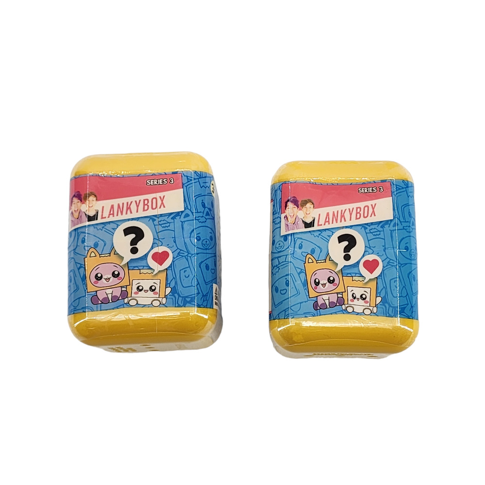 LOT OF 2 LANKYBOX Series 3 Mystery Mini Squishy New Ultra Rare Glow In the Dark